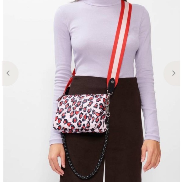 MZ Wallace Heart Leopard Print Crosby Pippa - Picture 1 of 9